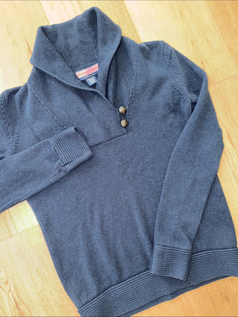 Vineyard Vines Men’s Navy Shawl Collar Wool blend Sweater-SM
